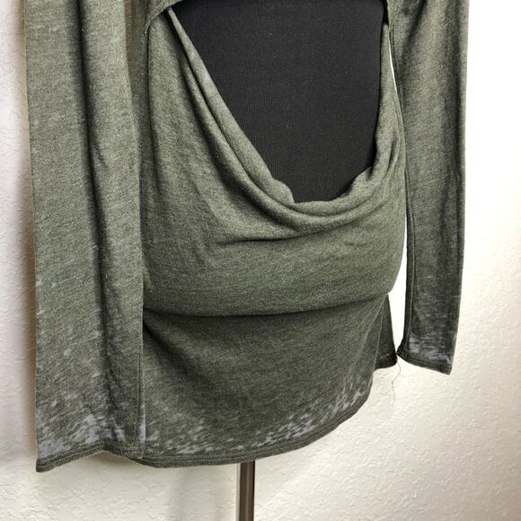 Chaser green white rose guitar graphic open back cutout top size Small - Picture 9 of 12